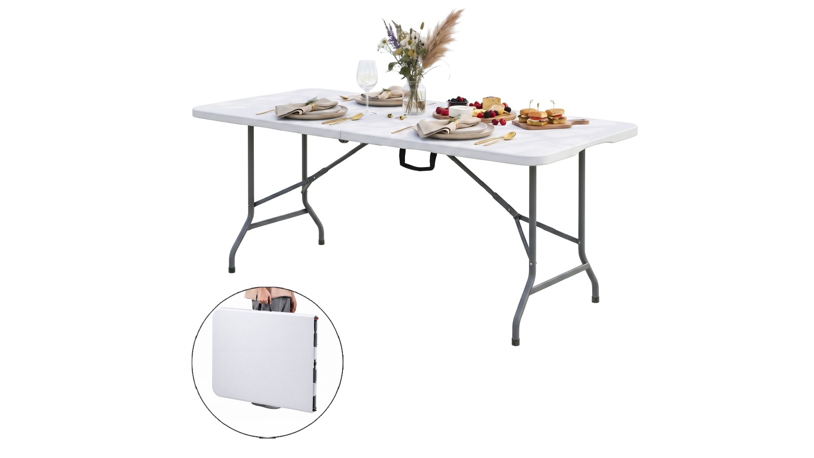 Gardeon 180cm Folding Table with Handle 