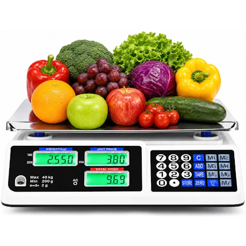 Advwin 40kg Commercial Digital Scale with Dual LCD Display
