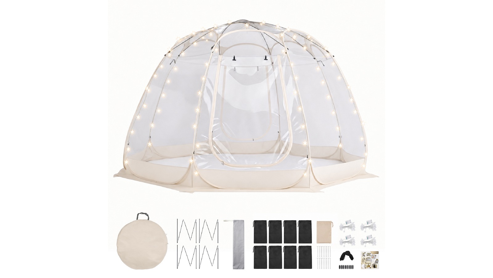 Advwin 6-15 Person Clear Bubble Tent with Windows