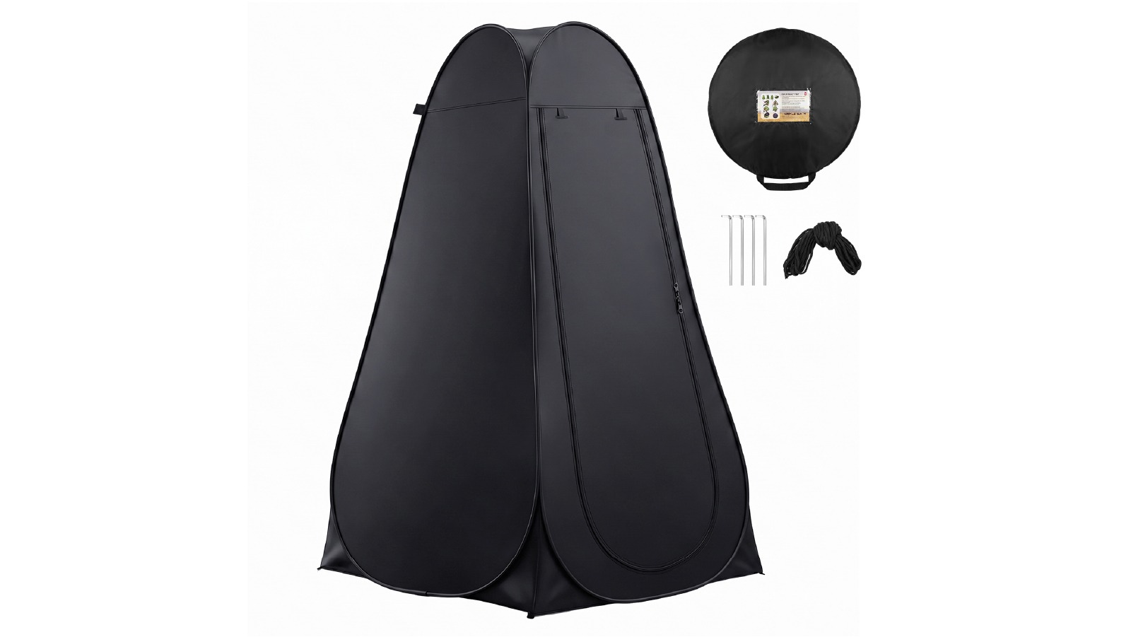 Advwin 190T Fabric Pop Up Privacy Tent with Top and Side Windows