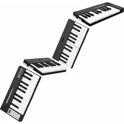Alpha 88 Key Quad Folding Electronic Keyboard - Black