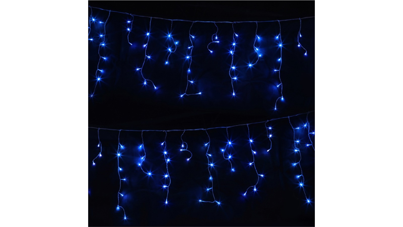 Jingle Jollys 32m Christmas Lights Solar Icicle String Lights with 960 LED - Blue