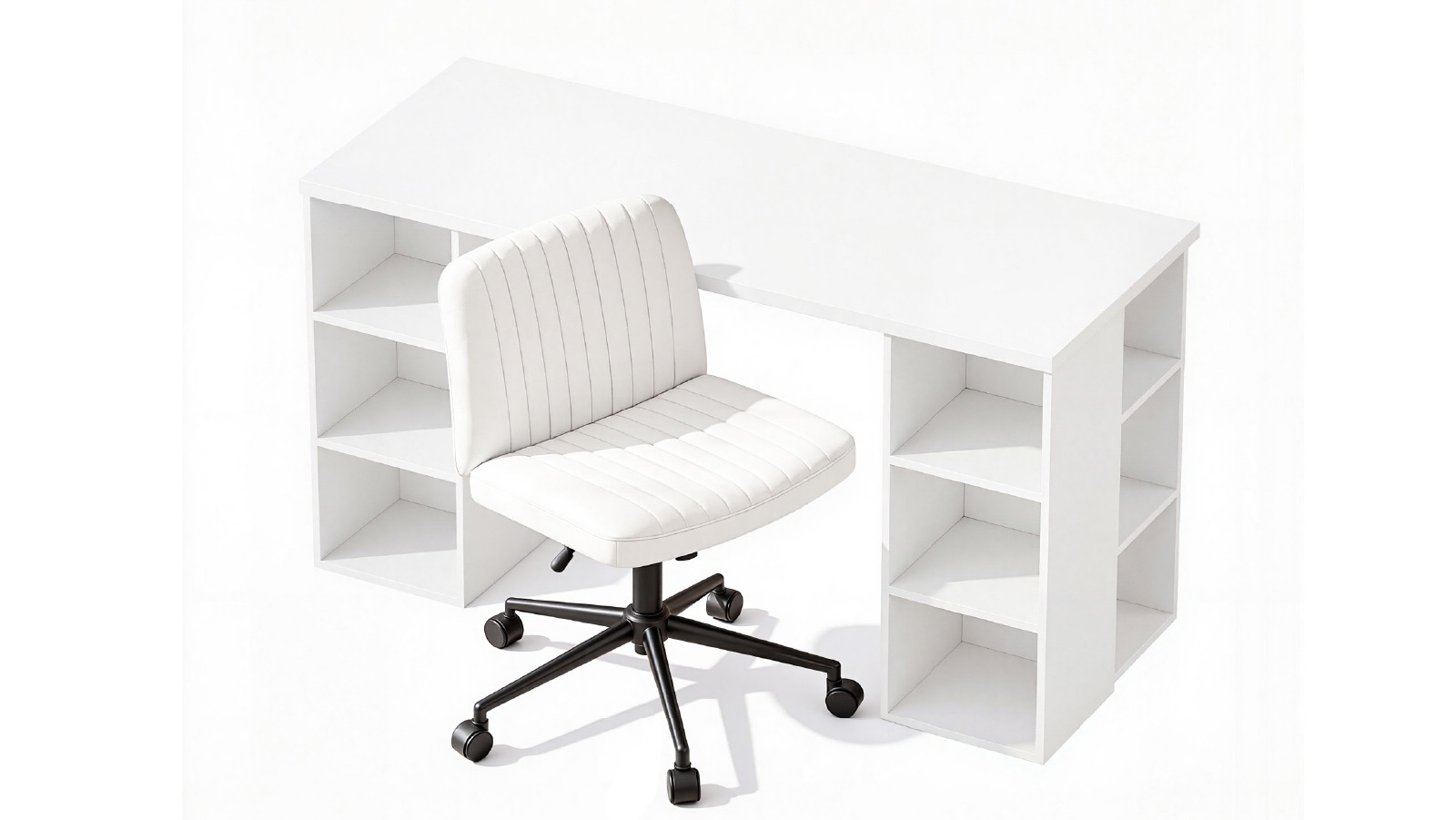 Artiss Office Desk and Chair Set - White