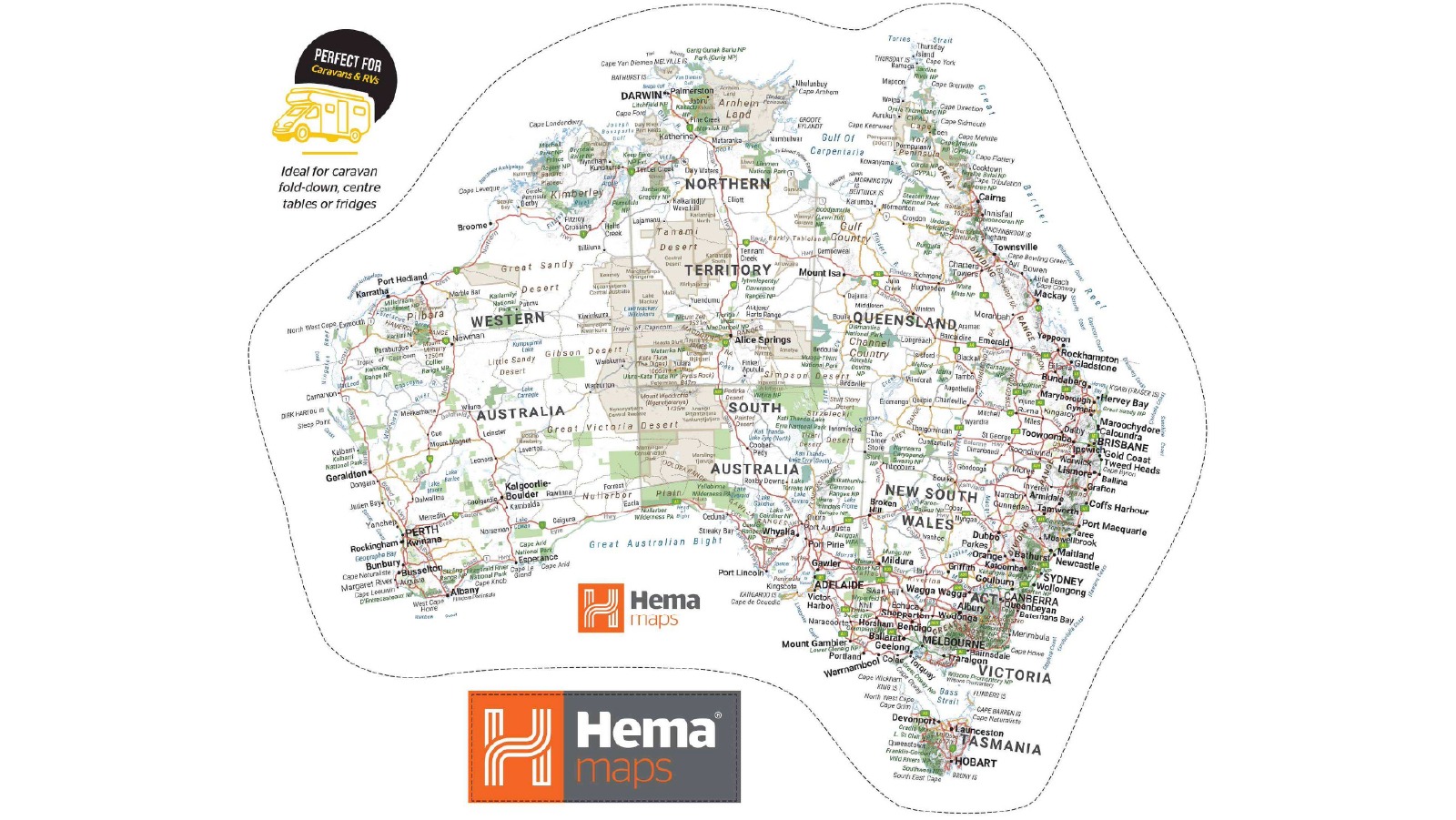 Hema Maps Hema Sticker Map - 440mm x 370mm