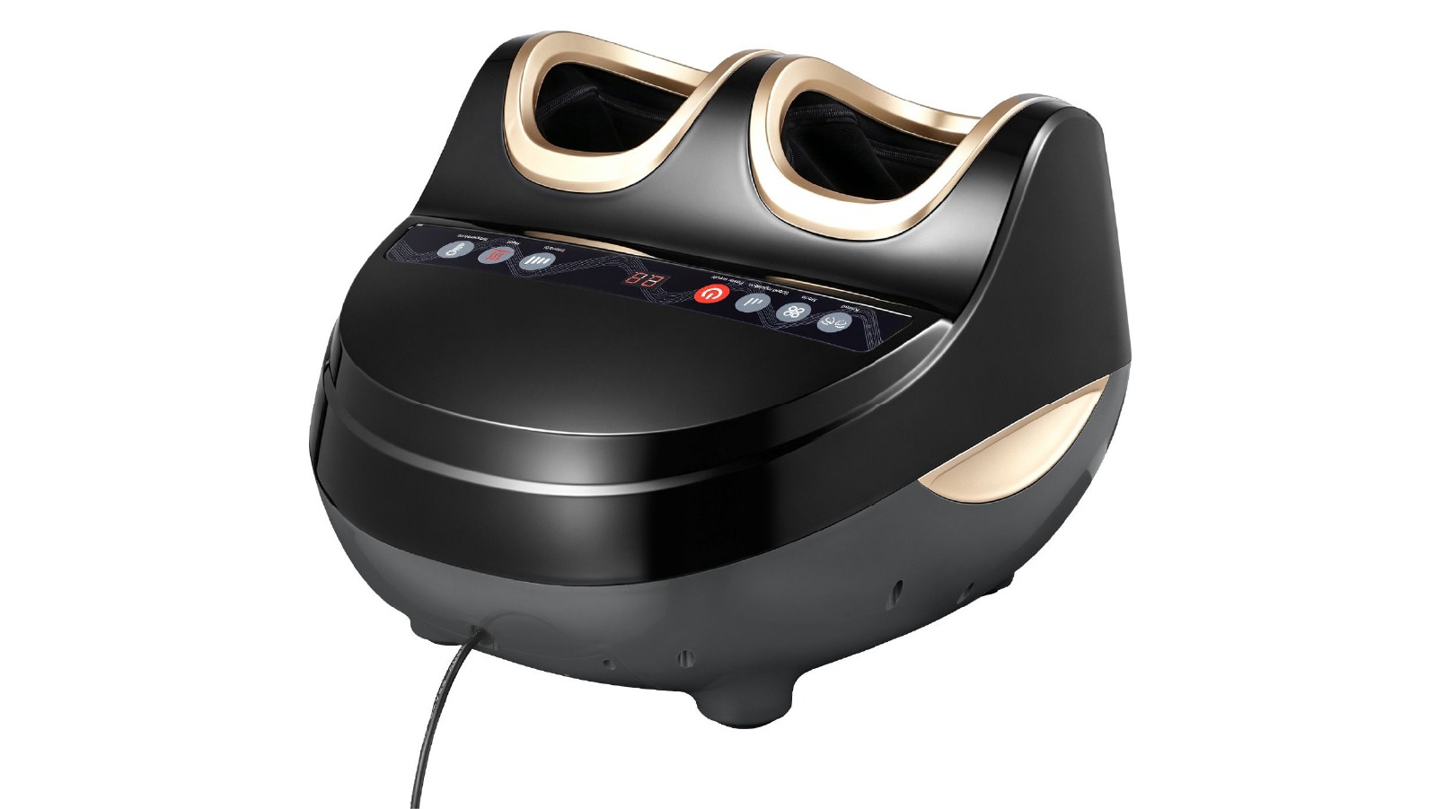 Homasa Heated Air Compression Shiatsu Rolling Electric Foot and Calf Massager with Washable Liner