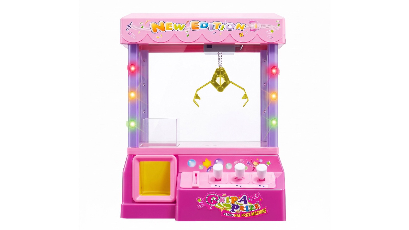 Mini Arcade Game Coin Operated Claw Machine with Music Lights 
