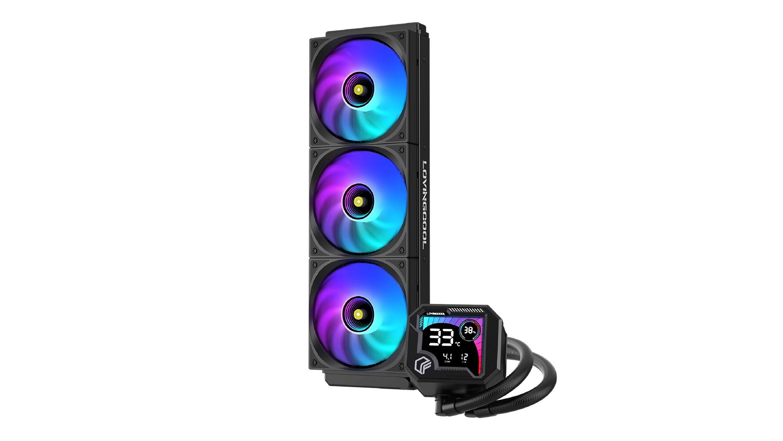 360mm AIO Liquid CPU Cooler with ARGB Water Cooling Radiator PWM Fans for Intel LGA1851/1700 AM5/AM4