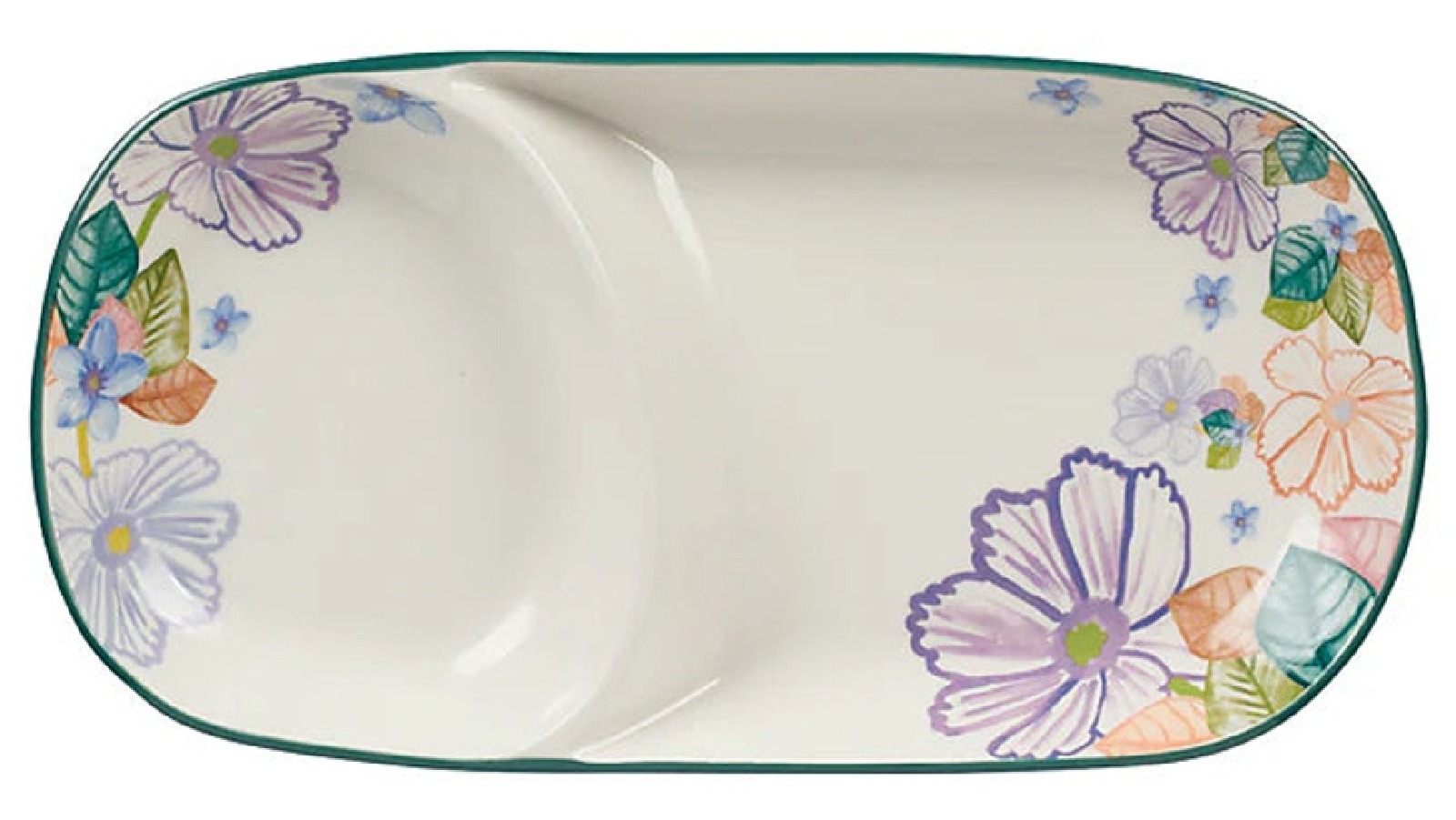 Maxwell & Williams Poppy Love Oblong Dip Platter Plate Floral Design - 36 x 18.5cm