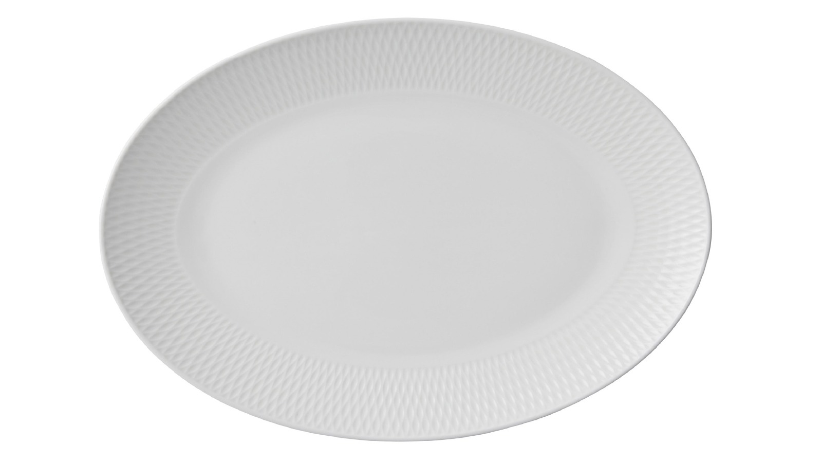 Maxwell And Williams Oval Diamond Serving Platter Porcelain with Gift Boxed - 36 x 25cm