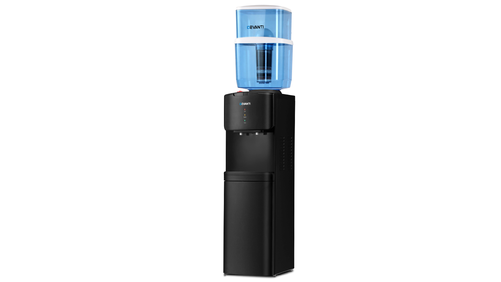 Devanti 22L Bottle Water Cooler Dispenser Stand with 2 Filter - Black 