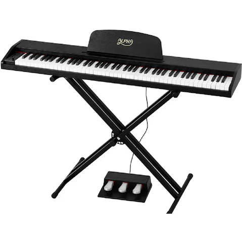 Alpha 88 Keys Digital Piano Keyboard Electronic with Stand