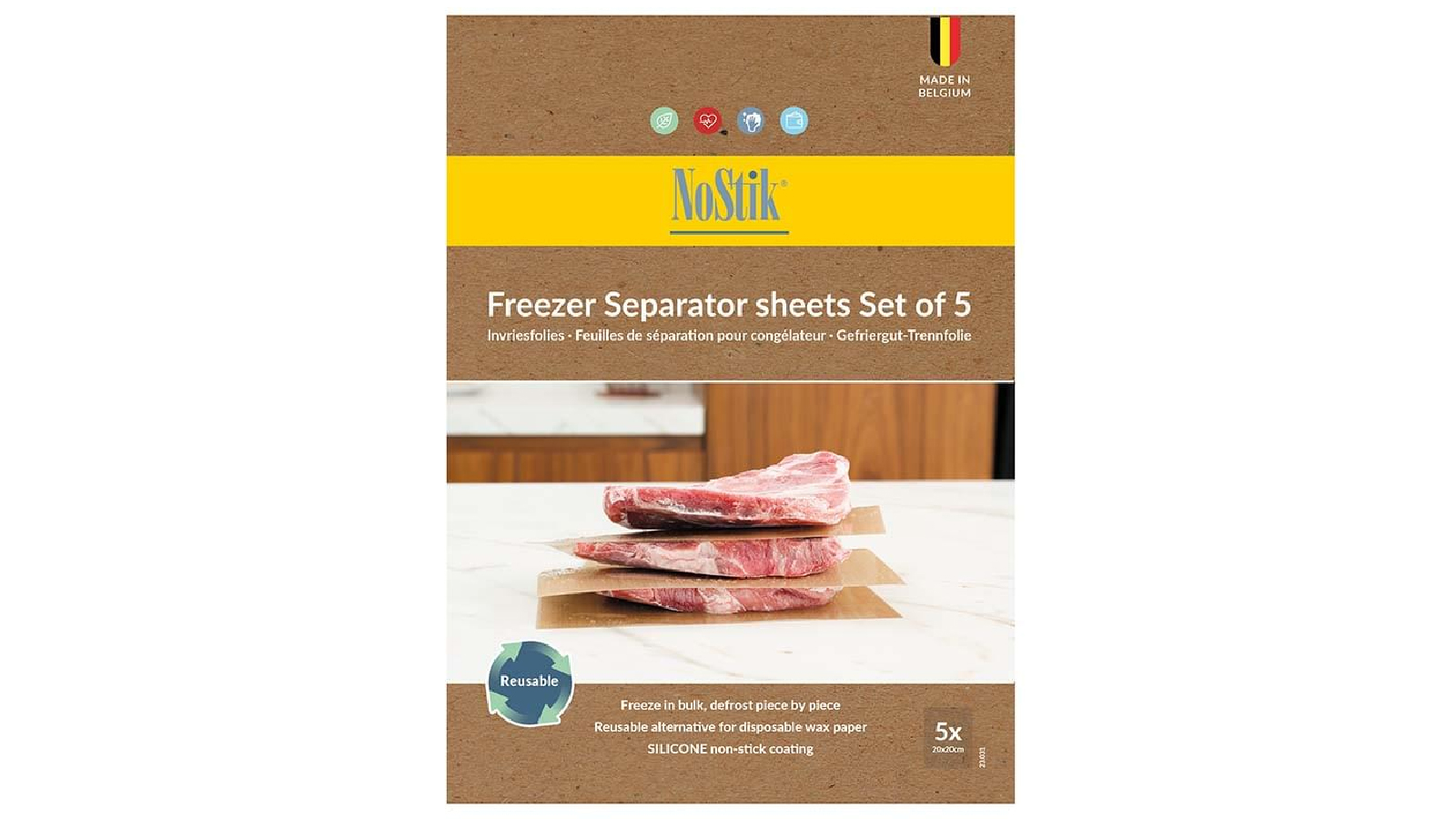 Nostik Set of 5 Silicone Fibreglass Separator Sheets
