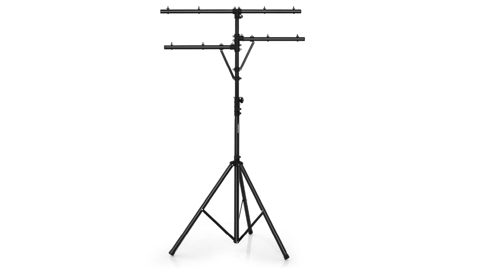 Costway Portable Tripod Stand Holder with Height Adjustment Light Bar Stage - Black