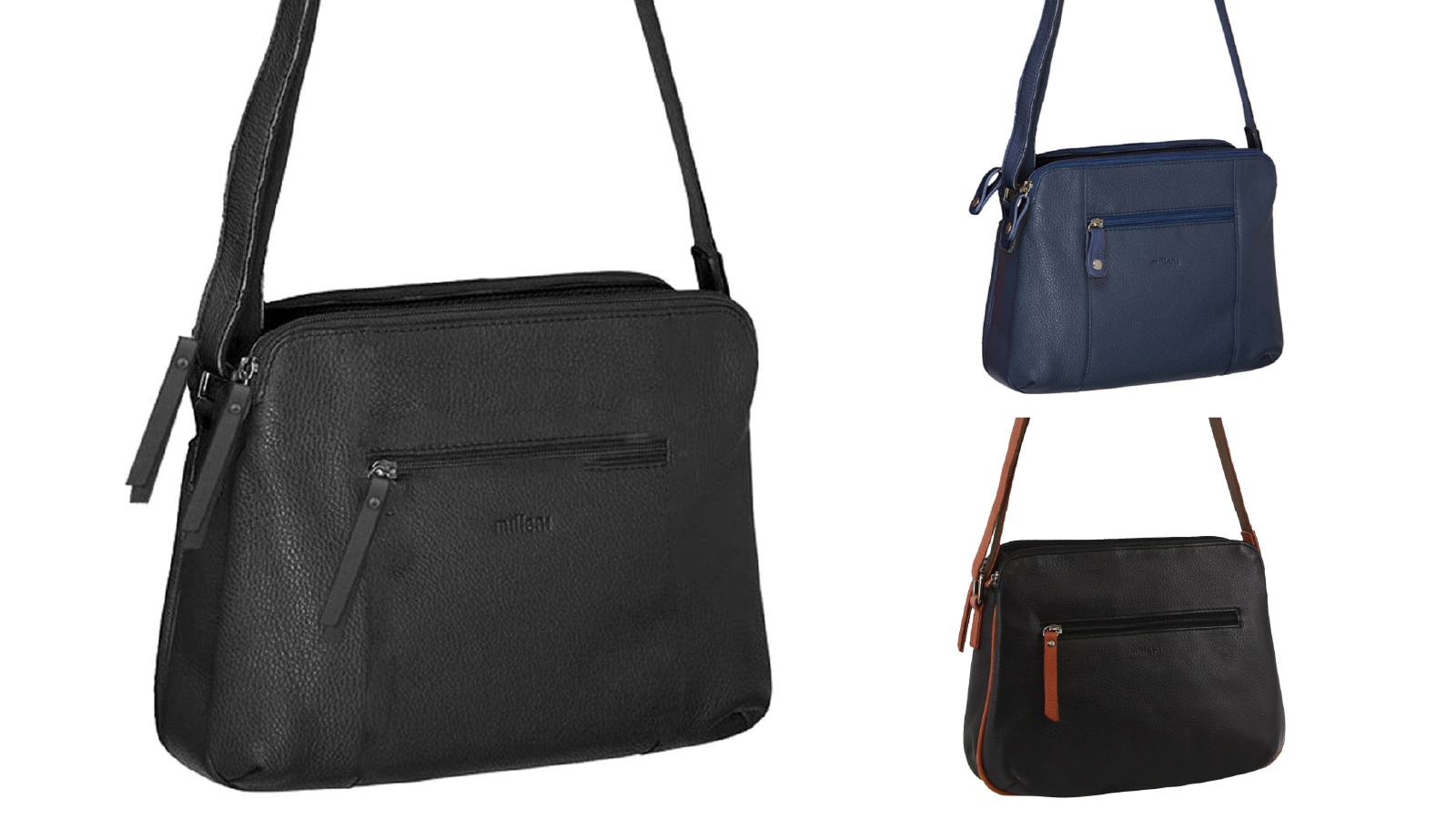  Milleni Ladies Nappa Leather Crossbody Bag