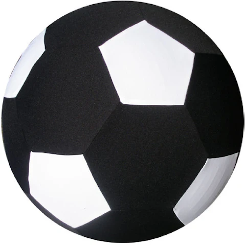 Yardgames 65cm Black with White Soccer Ball Reversed Colours