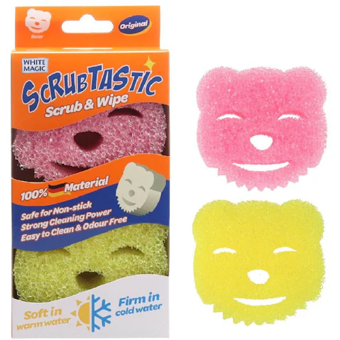 White Magic 2 Pack of Scrubtastic Scrub and Wipe Sponge