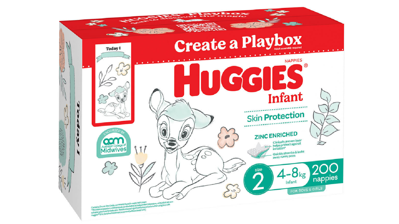 Huggies 200 Unisex Ultimate Nappies in size 2 are designed for infants weighing between 4-8 kg