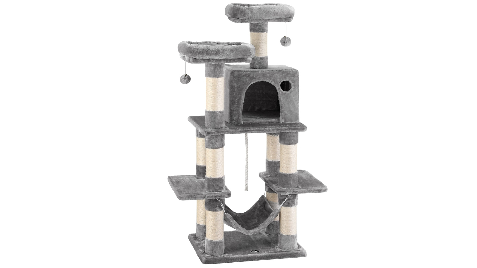 iPet 145 cm Cat Tree Tower Scratcher - Light Grey