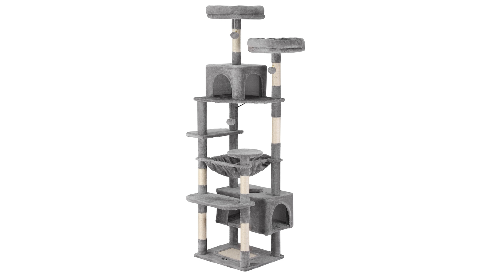 iPet 184 cm Cat Tree Tower Scratcher - Light Grey