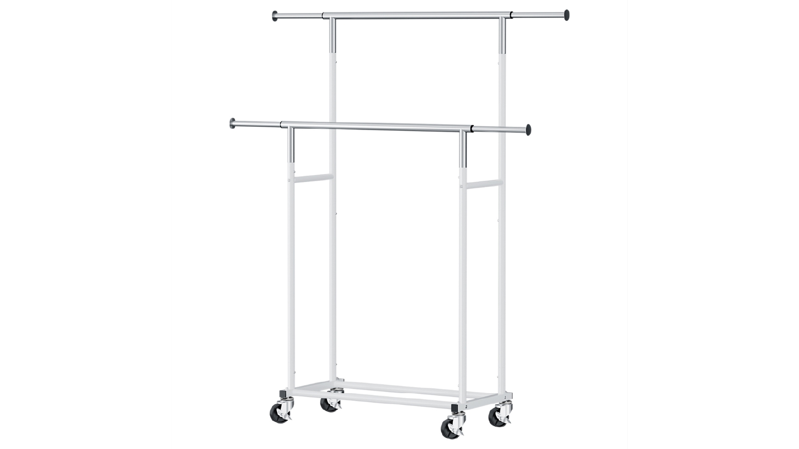 Artiss Double Rod Adjustable Clothes Rack - White