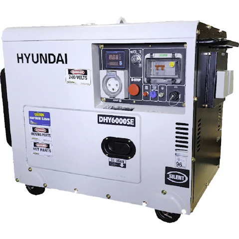 Hyundai 6.25kVA c/w 2 Wire Remote Start Diesel Generarator