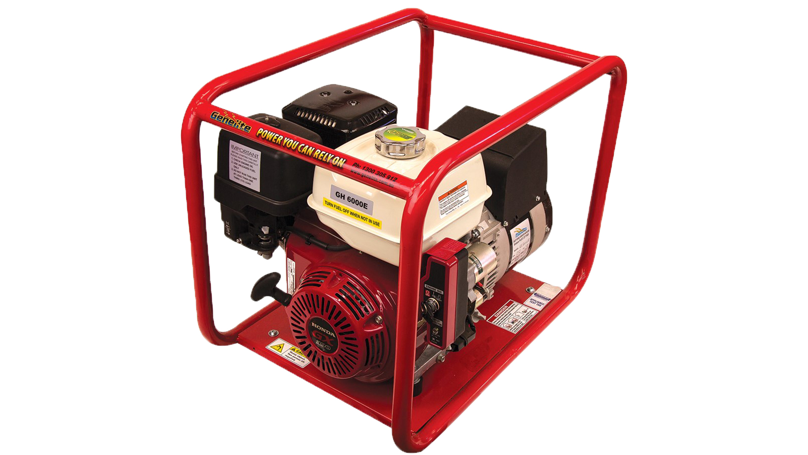 Honda 7.5kVA Honda Powered Petrol Single Phase Generator- GH6000