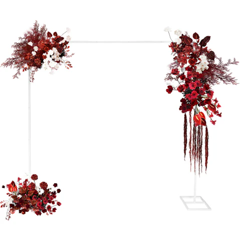 L Shaped Square Metal Arches Frame with base stand for Ceremony Decoration