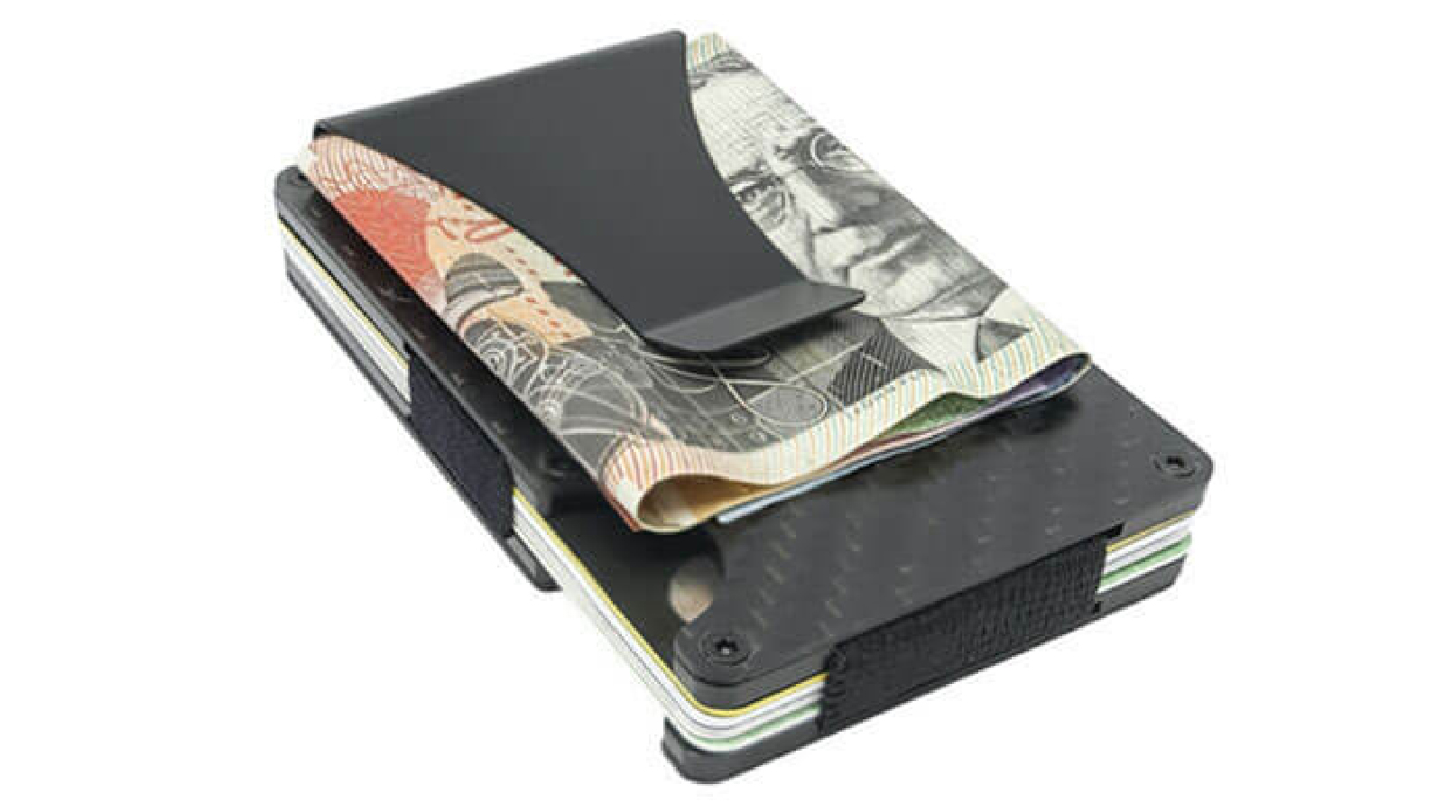 Latestbuy Carbon Fibre and Aluminium Card Holder