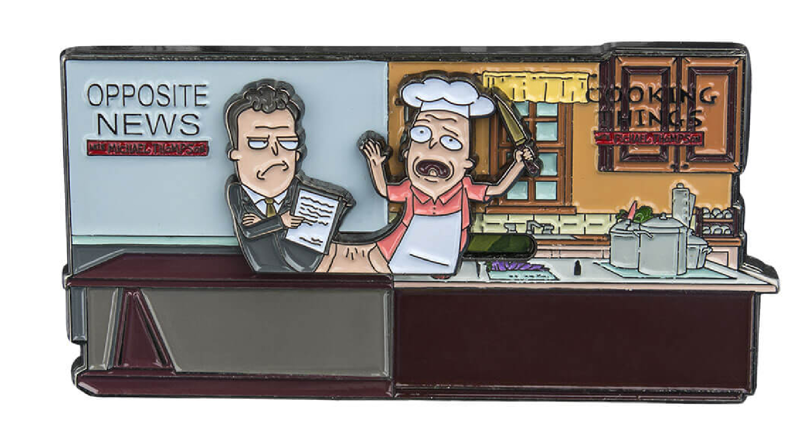 Latestbuy Rick and Morty Michael And Pichael Sliding Enamel Pin