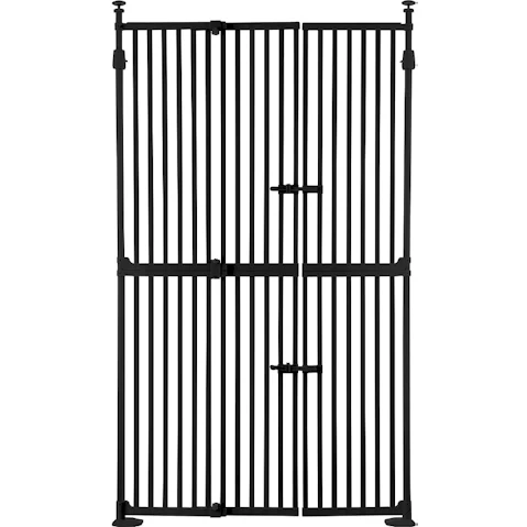 Pet Scene 190 to 250cm Extra Tall Safety Gate Retractable Pet Dog Cat - Black