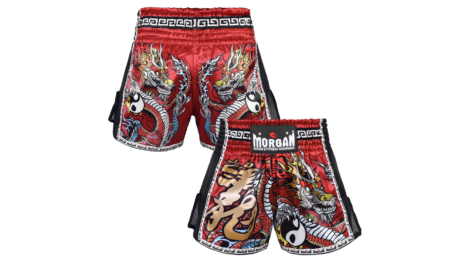 Morgan Sports Red Dragon Muay Thai Shorts - Medium