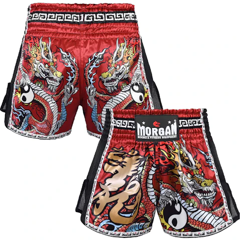 Morgan Sports Red Dragon Muay Thai Shorts - Medium