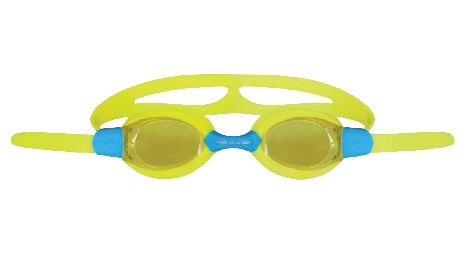 Mirage Slide Kids Swimming Goggles with Bonus Silicone Ear Plugs - Yellow