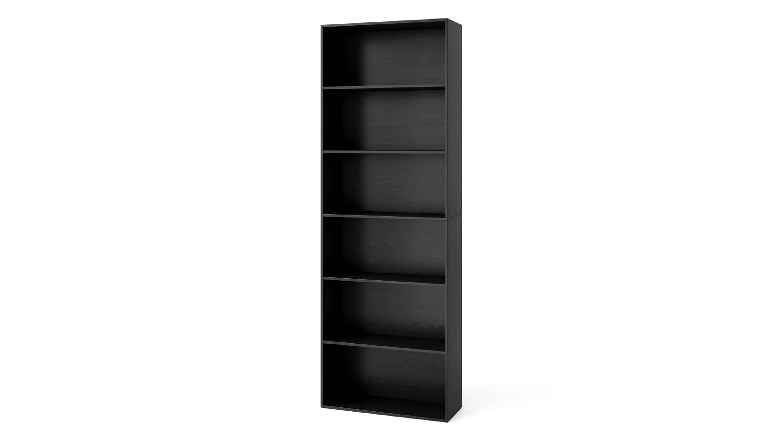 Costway 6 Tier Open Bookcase 178 cm Tall Floor Standing Book Storage Organizer for Room - Black