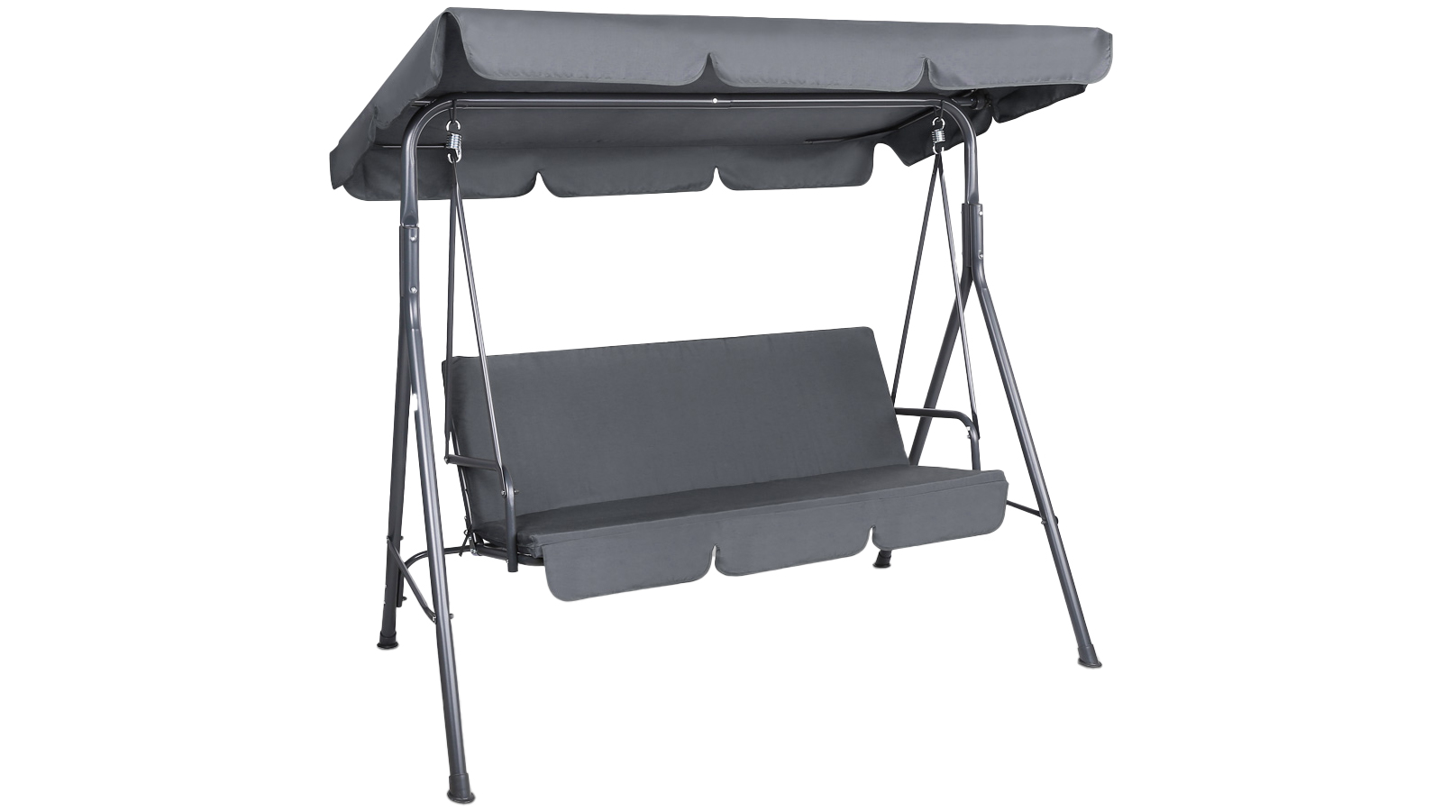 Gardeon 3 Seater Outdoor Swing Chair With Canopy - Grey