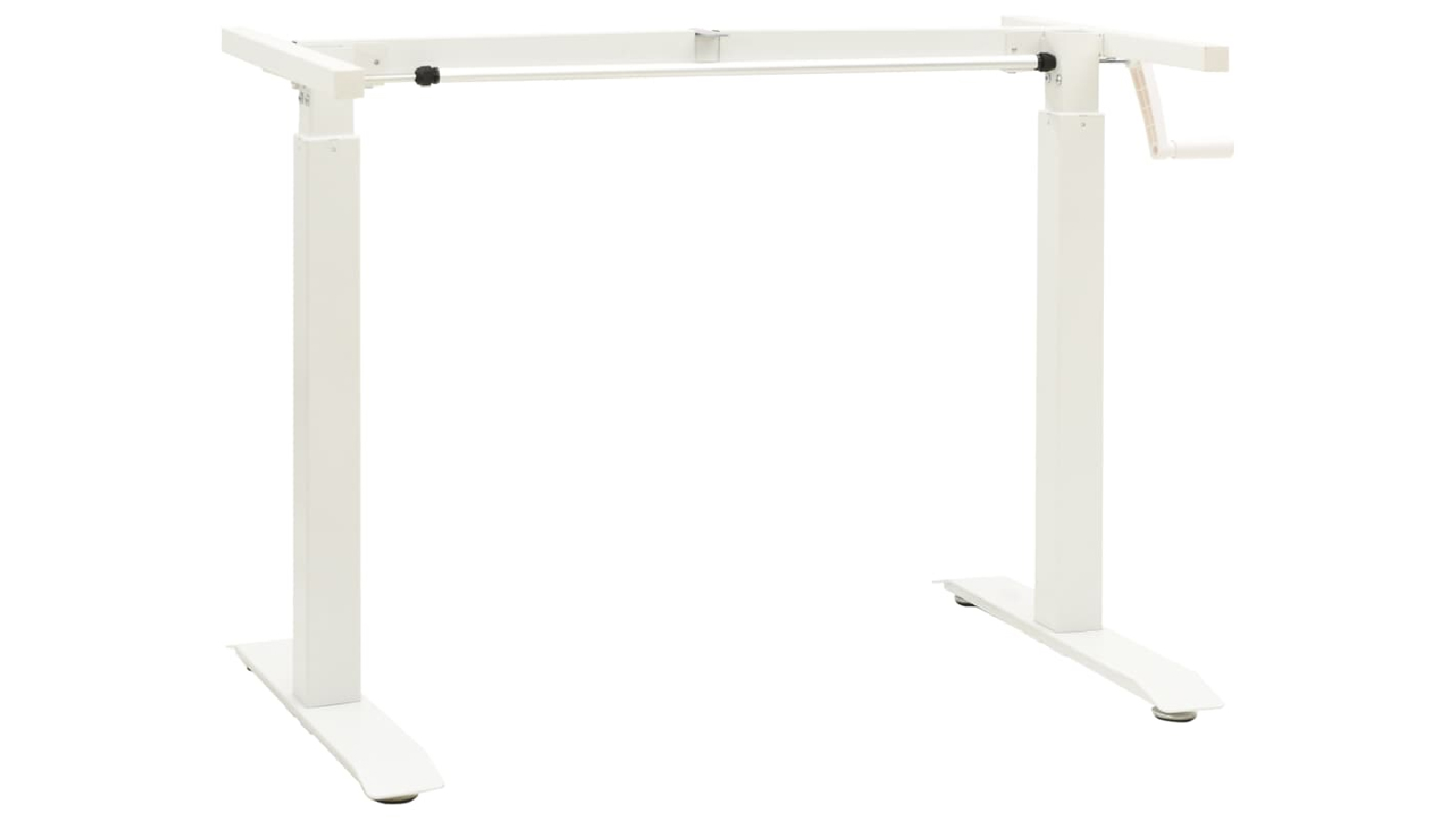 VidaXL Manual Height Adjustable Standing Desk Frame Hand Crank - White