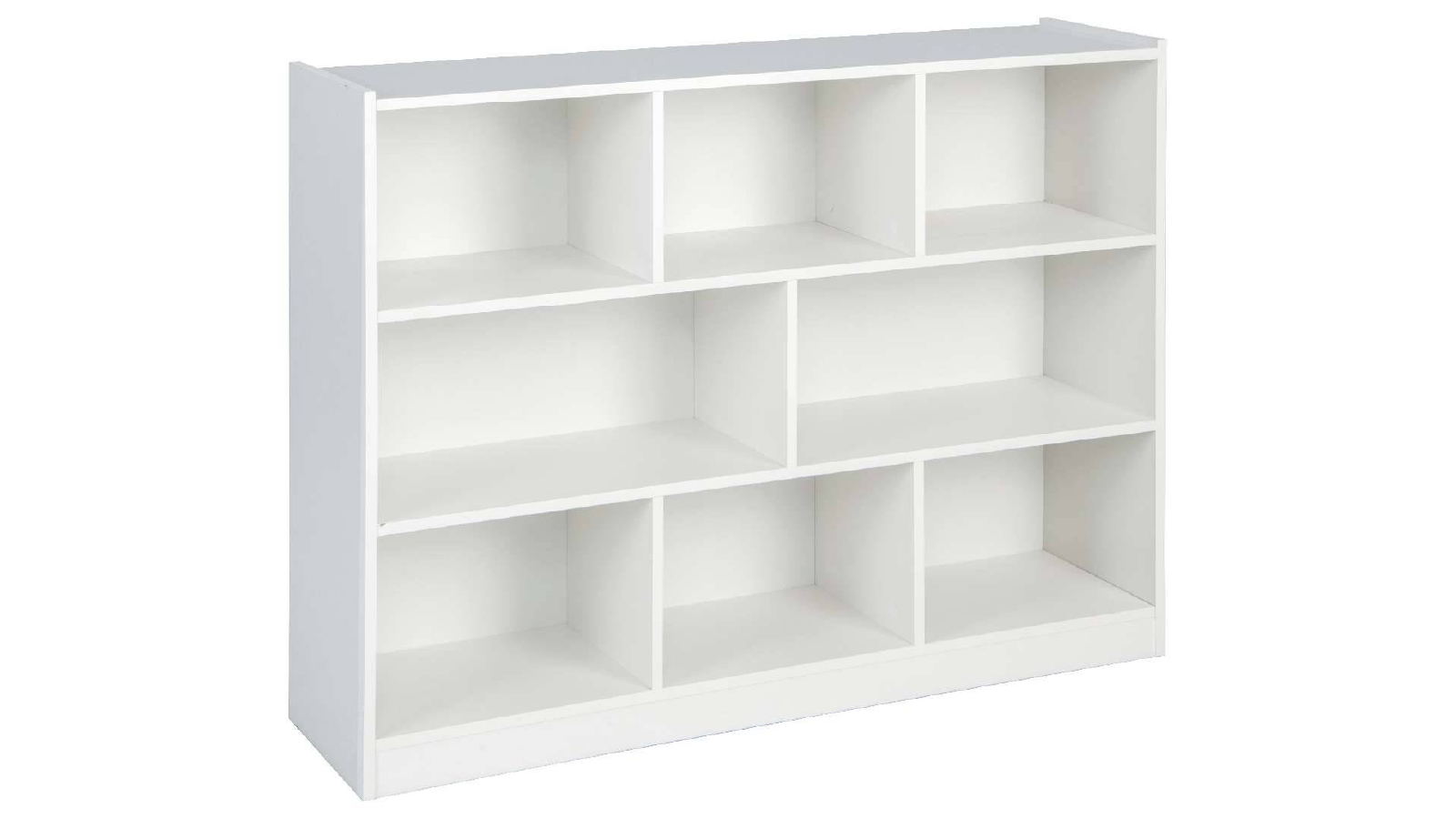 Costway 3 Tier Open Bookcase with 8 Cube Bookshelf Cabinet - White