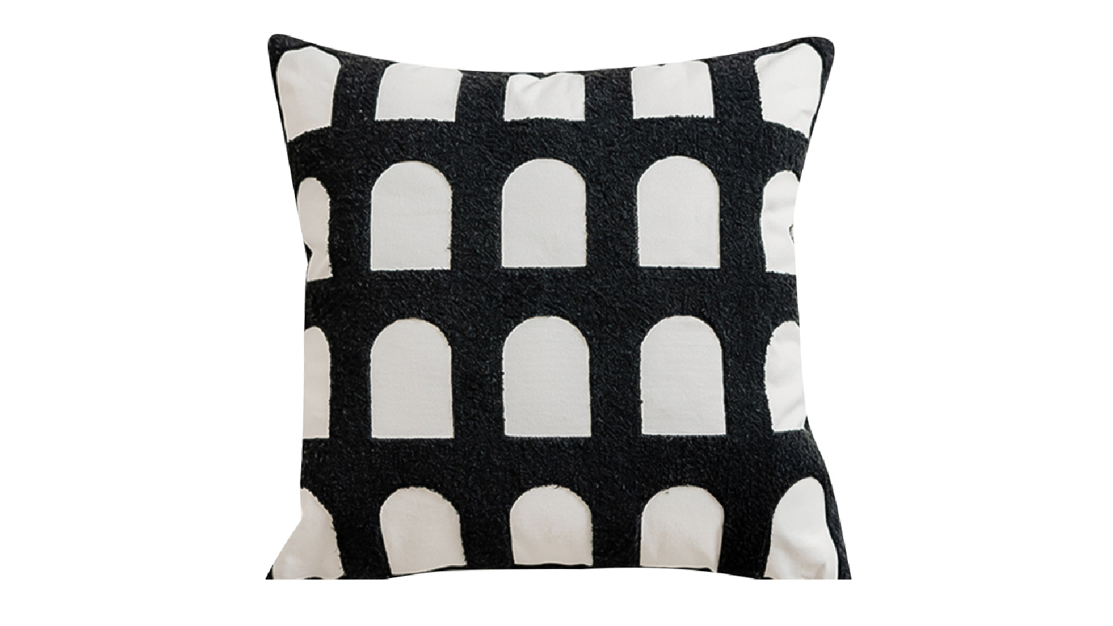 Soga 45cm Contemporary Black White Arch Pattern Geometric Throw Pillow