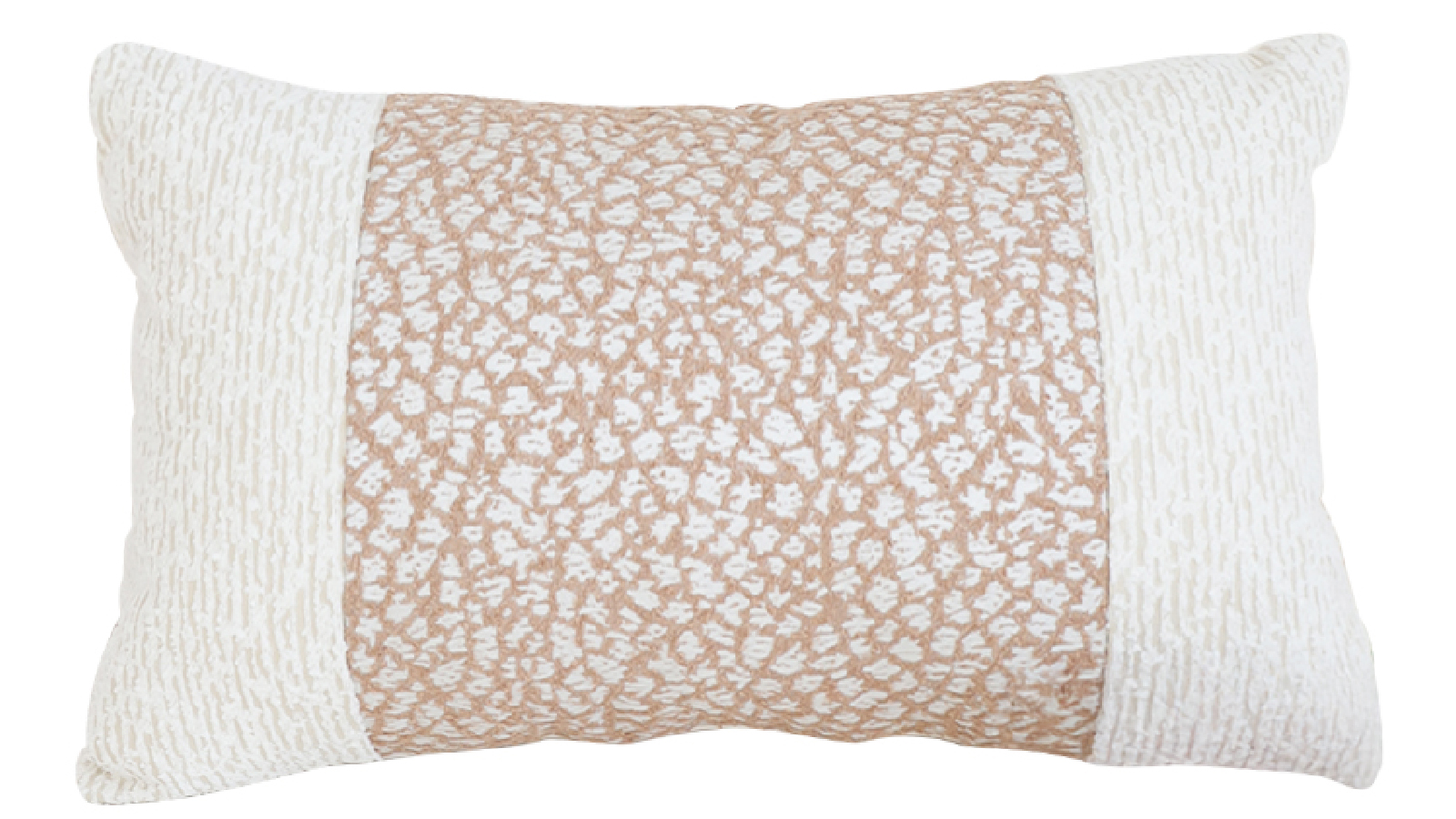 Soga 35cm Rectangle Modern Beige Color Block Textured Decorative Throw Pillow
