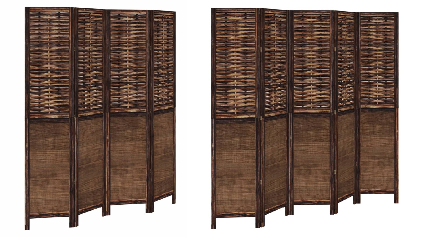 VidaXL Dark Brown Solid Wood Paulownia Room Divider 