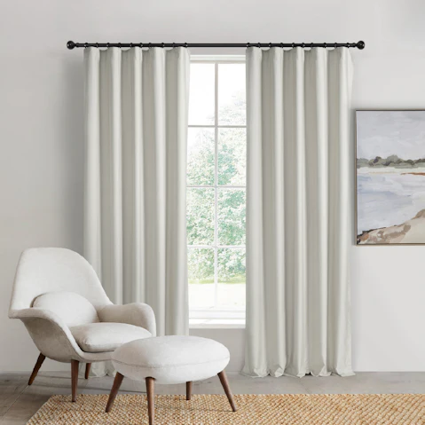 Sherwood Mist Home Orlando Blockout Multi Header Curtain Pair