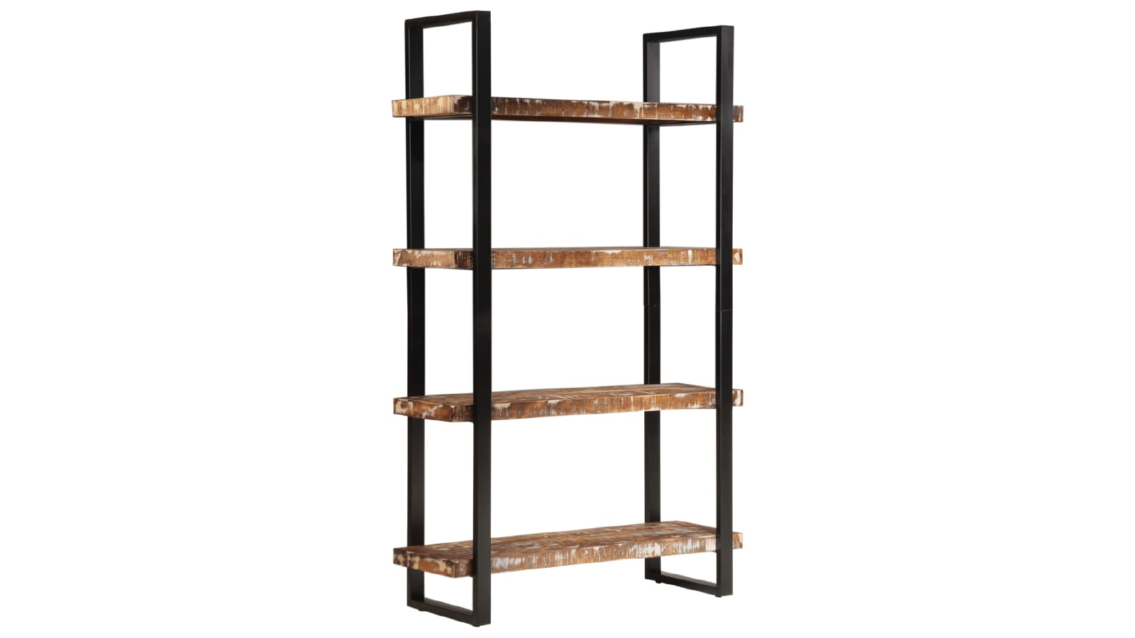 VidaXL 110 x 40 x 180cm 4 Tier Solid Wood Reclaimed and Iron Bookcase 