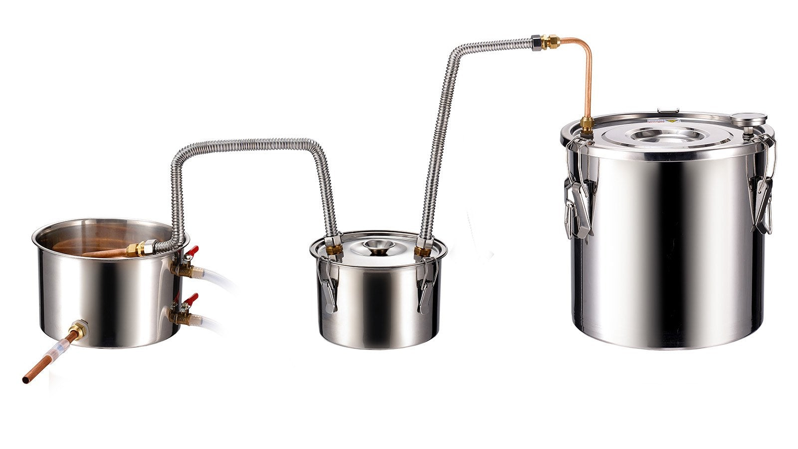 Alcohol Moonshine Still 5Gal/20L 2 Pot Water Distiller Home Wine Still Kit
