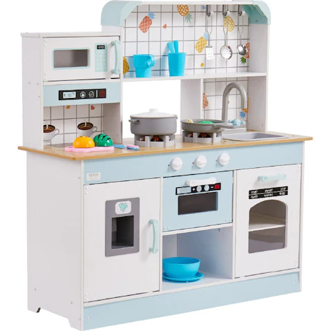 YS 24 Piece of Kids Pretend Cooking Play Toy Kitchen Playset - White