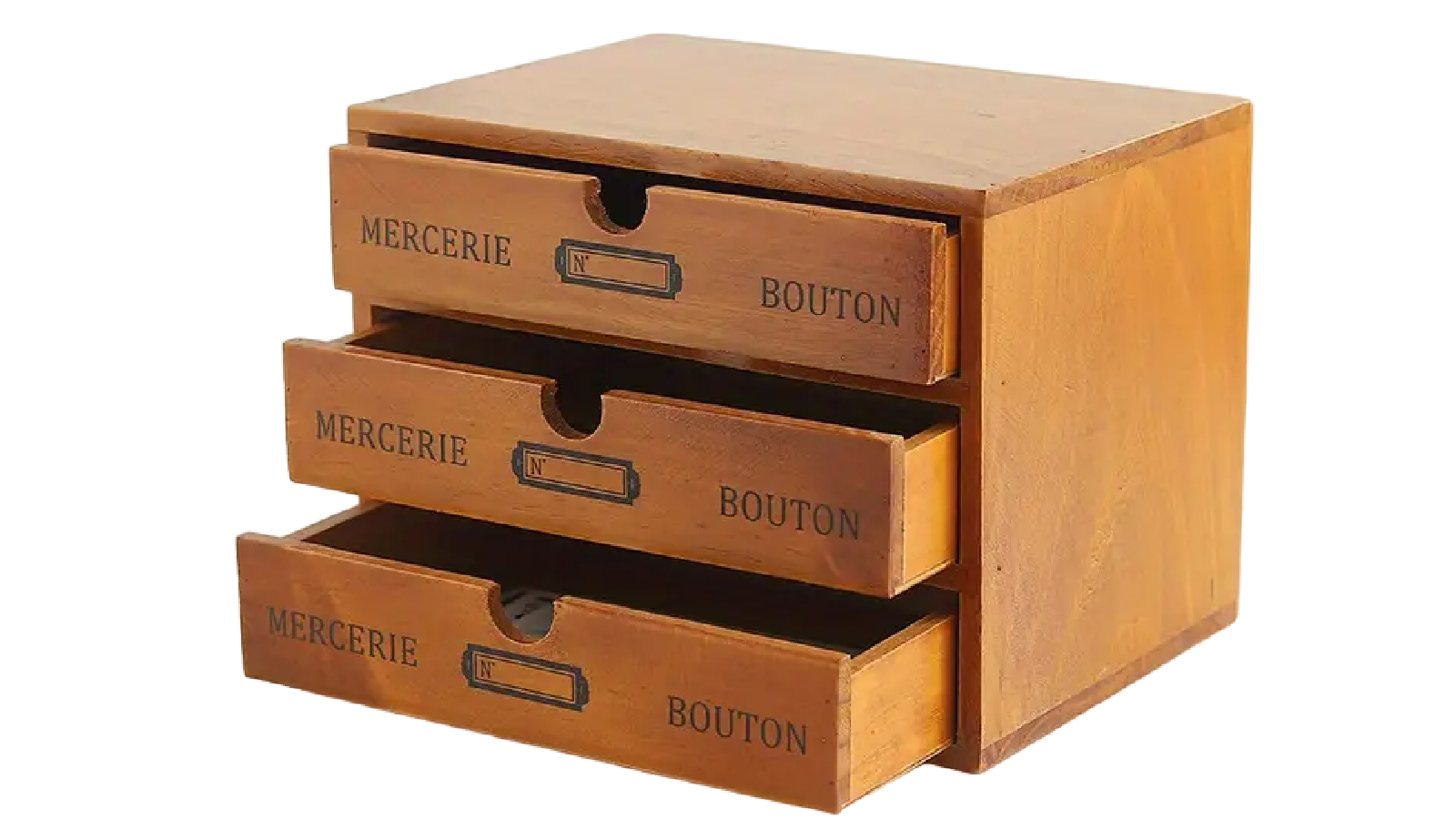 TM 3 Layer Timeless Elegance Vintage Wooden Desktop Organizer