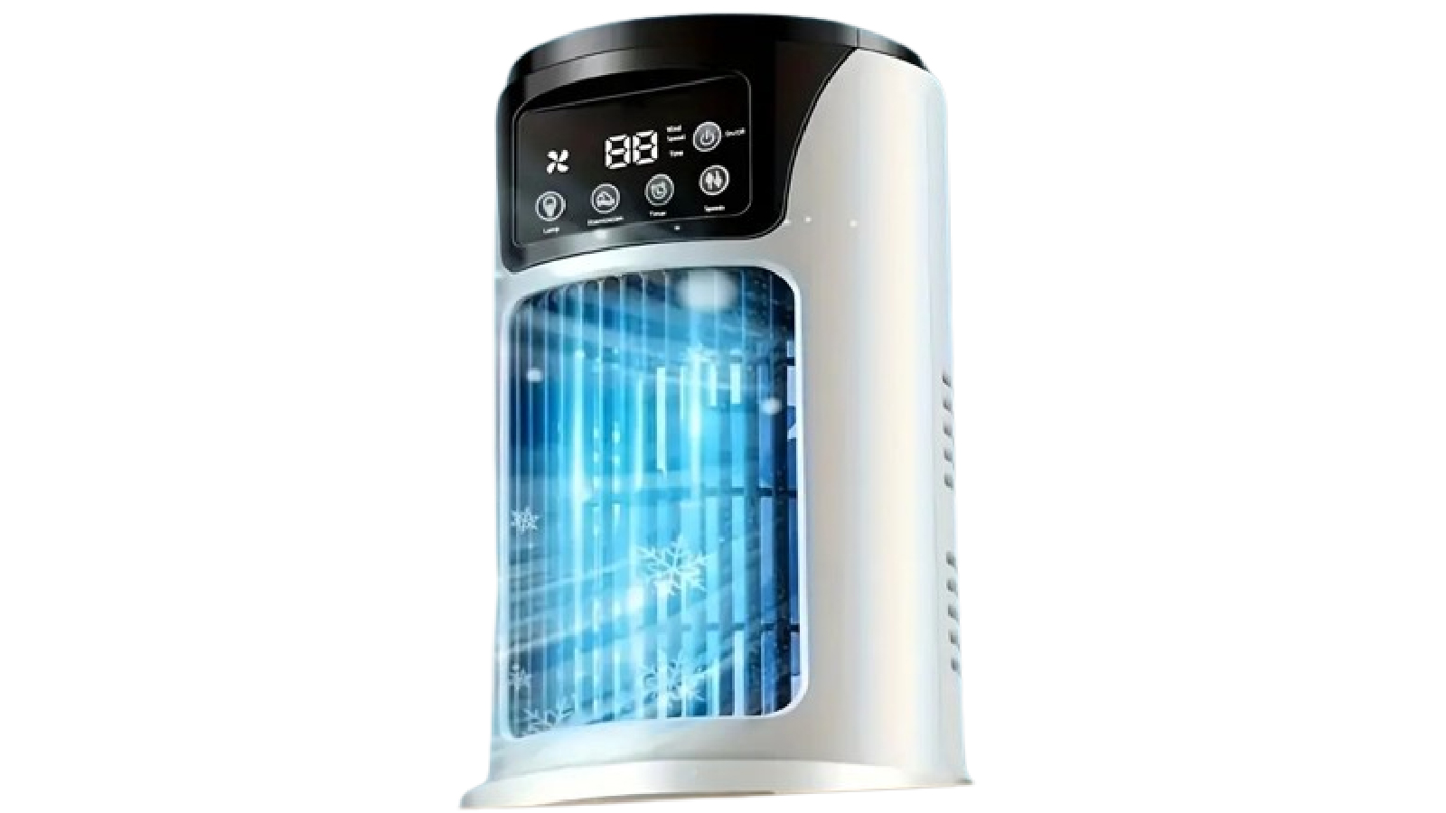 Stay Fresh with Our Portable Smart Fan Featuring 7 Ambient LED Light