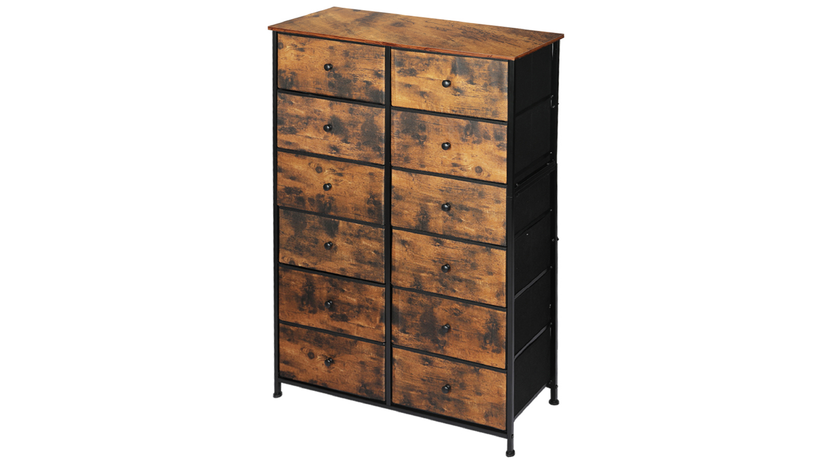 Levede 12 Chest of Drawers Timber Tallboy Dresser - Brown