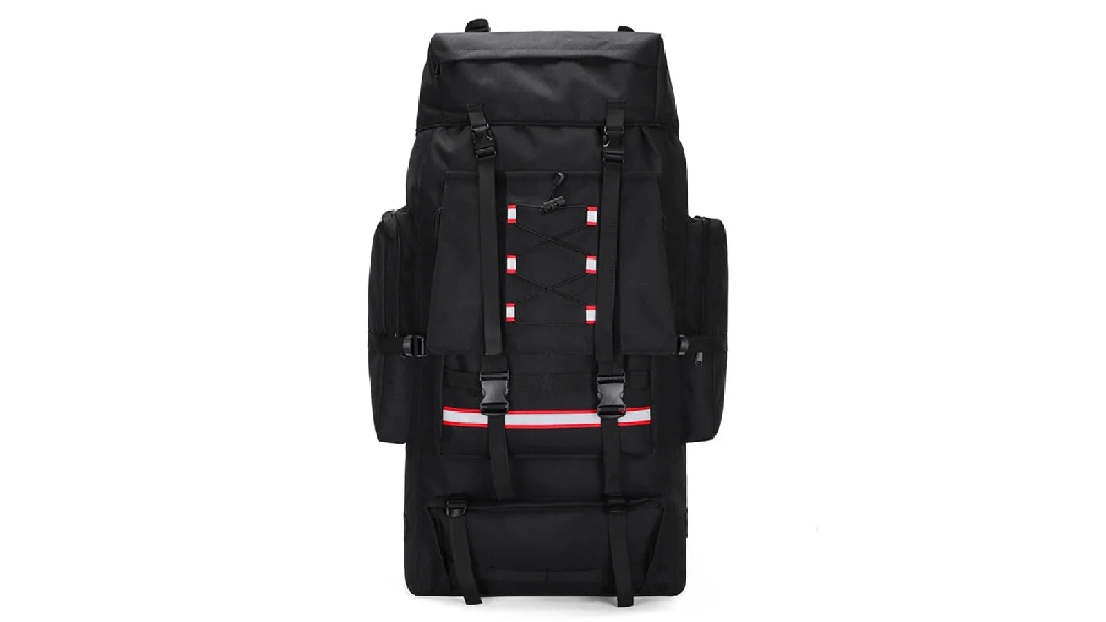 NNEOBA Tactical Backpack with Reflective Strips - Black