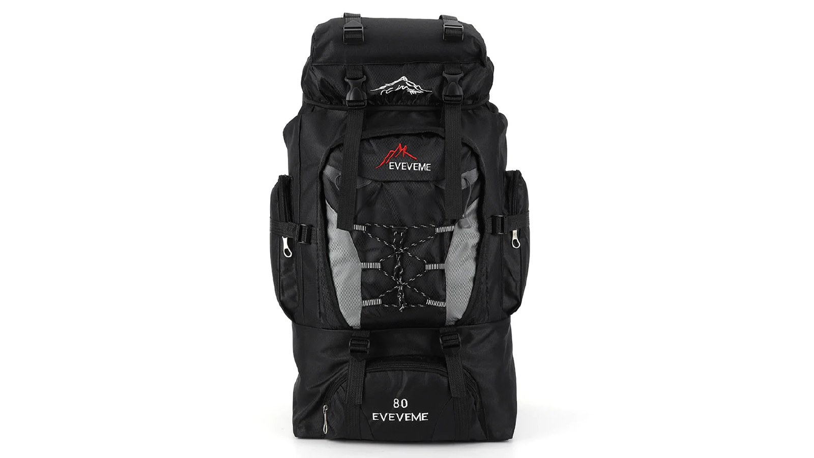 NNEOBA 80L Waterproof Outdoor Pack Travel Backpack  - Black