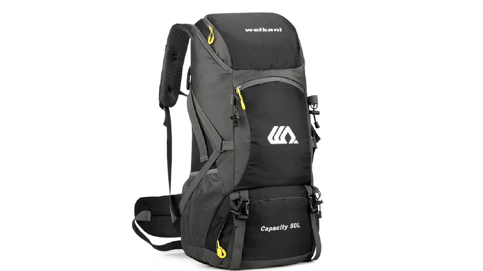 NNEOBA 50L Waterproof Rucksack Travel Backpack - Black